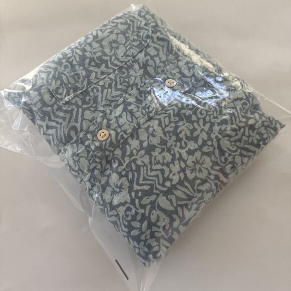 Faherty Breeze Collared Shirt Mens Small Floral All Over Print Hawaiian Hemp - Picture 9 of 9